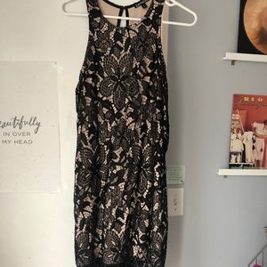 Black and Tan lace dress